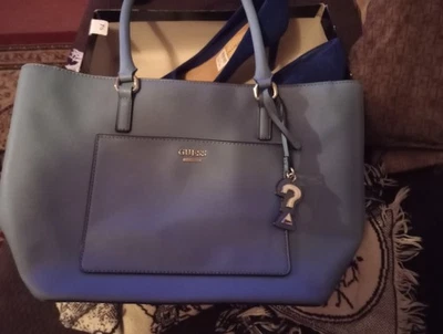 Bolso Cartera de Hombro Azul GUESS - Elegante Bolso de Mano Grande para Mujer Cartera de Todos los Días Foto 1 de 4