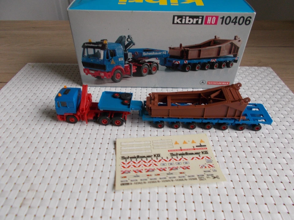 Kibri 10406 MB SK NG Scheuerle Plattform-Tieflader Schmidbauer Kran - Bild 1 von 1