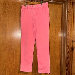 Vineyard Vines Salmon Khaki Pants Girls Size 6 Adjustable Waistband Inseam 21” - Picture 1 of 7