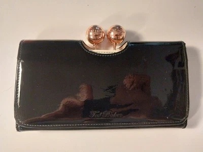 Carteira Longa Feminina TED BAKER Couro Cristal Bobble Preta - Imagem 1 de 4