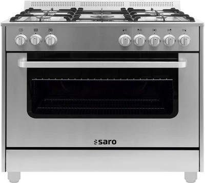 Bertazzoni Gasherd 5 Brenner mit Elektro Backofen EEK A Edelstahl neu - Bild 1 von 4