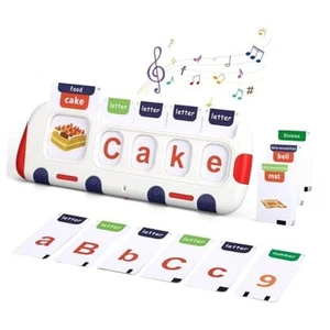 Talking Flash Cards for Toddlers Speech Therapy Toys Montessori bus White - Picture 1 of 8