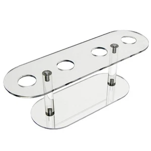 4 Holes Acrylic Ice Cream Cone Holder Tray Sushi Roll Display Stand Rack Shelf - Picture 1 of 7
