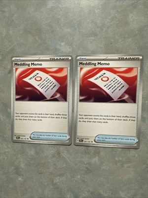 2x Meddling Memo 181/191 Sv08: Surging Sparks Regular - Image 1 of 2