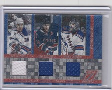 2010-11 Zenith Mozaics Materials Triple Jersey H. Lundqvist/R. Callahan + *S5595