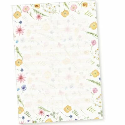 Schreibblock A4 liniert Blumen 2 Stück Block mit feiner LIneatur - Bild 1 von 3