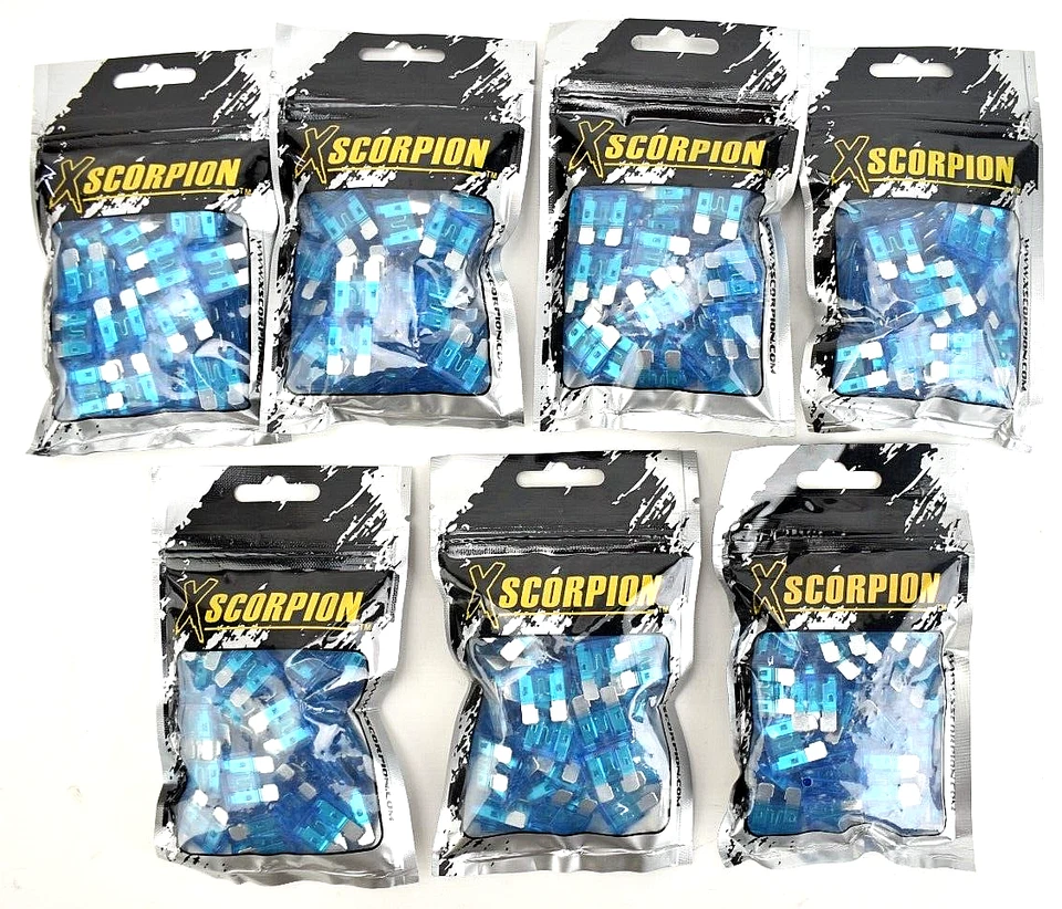 350 Count - XScorpion 15 AMP CAR TRUCK BOAT MARINE RV ATC/ATO Regular Blade Fuse - Image 1 of 4