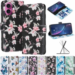 For iPhone 16 16e 15 14 13 12 11 SE 7 8 Magnetic Wallet Case Flip Leather Cover - Picture 1 of 50