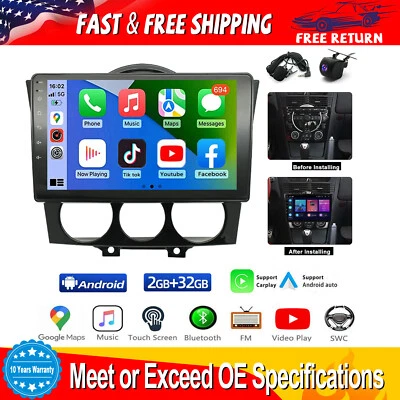 9" ANDROID 13 CAR STEREO RADIO FOR 2003-2008 MAZDA RX-8 GPS NAVI PLAYER 2G+32GB Foto 1 de 4