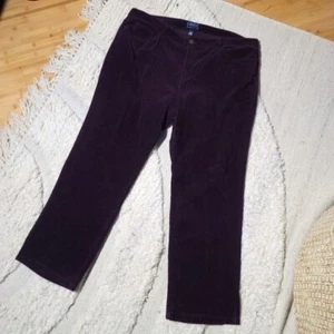 Ralph Lauren Chaps Corduroy Cotton Stretch Bootcut Pants size 22W Dark Purple - Picture 1 of 7