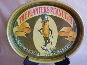 Vintage The Planters Peanut Company Mr. Peanut Metall ovales Tablett 15" - Bild 1 von 11