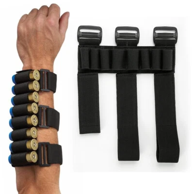 Hunting Tactical 8 Rounds 12/20 GA Shotgun Shell Holder Shooting Arm Band Pouch - Image 1 of 4