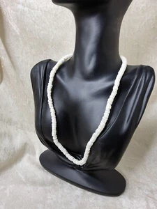 Collar vintage para mujer broche barril 6 mm concha de puka 18" - Imagen 1 de 5