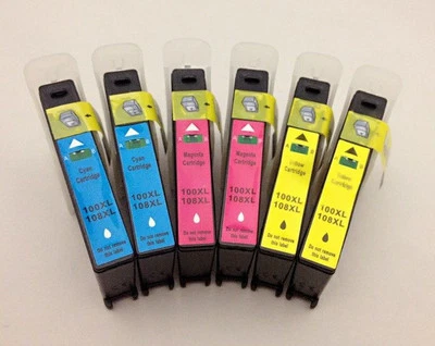 6PK 100XL CMY Ink Cartridge for Lexmark Pro805 Pro905 Pro901 V715W S605 S505 405 - Image 1 of 2