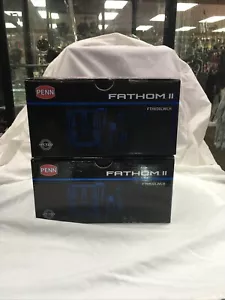 Lot of Two Penn Fathom II 30 30LWLH Level Wind Left Hand Retrieve Reels  - Picture 1 of 2