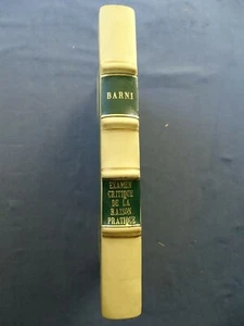 FILOSOFIA-BARNI-PHILOSOPHIE DE KANT-EXAMEN..CRITIQUE DE RAISON PRATIQUE-LEGATURA - Picture 1 of 4
