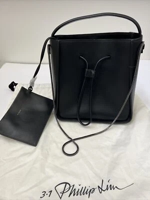 Bolso Cubo Mediano 3.1 Phillip Lim Soleil Buganvilla Negro NUEVO Foto 1 de 4