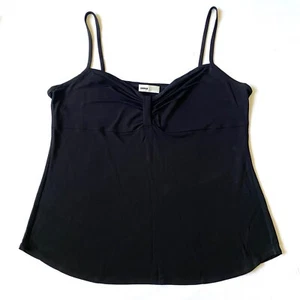 Anna Scholz UK 16 18 Tank Top Black Spaghetti Empire Waist Sweetheart Breathable - Picture 1 of 16