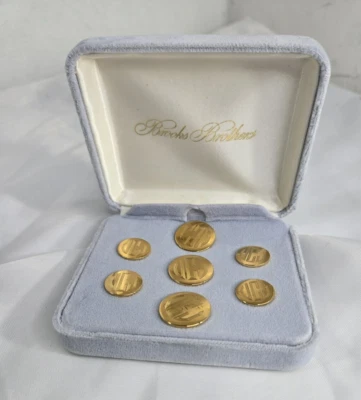 Brooks Brothers  brand new set of 7 Replacement   brass  Buttons VCJ - Image 1 of 4