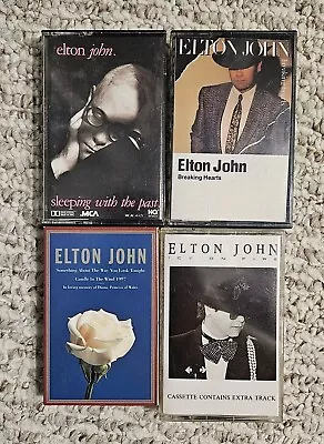 ELTON JOHN - Lot of 4 Cassette Tapes - Ice On Fire, Breaking Hearts, Candle in - Image 1 of 2