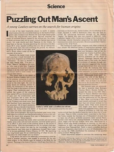 Richard Erskine Leakey Puzzling Out Man's Ascent Nov 1977 Time Original Article - Picture 1 of 2