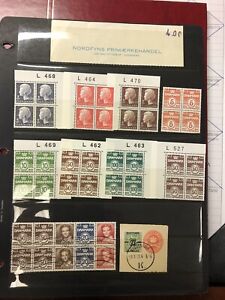 Denmark Eclectic Mix Plate blocks, Booklet Pane and Exhibition Ticket
