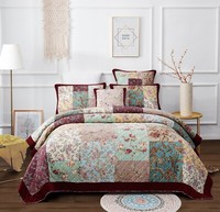 Coverlet 100/% Cotton No Polyester Super King Ivory Embroidered Circular Pattern