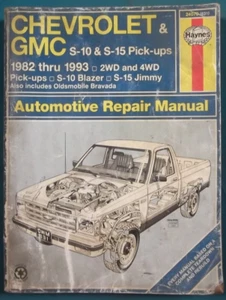 HAYNES 1982-1993 CHEVY S-10 S-15 PICKUP BLAZER JIMMY SERVICE SHOP REPAIR MANUAL - Bild 1 von 5
