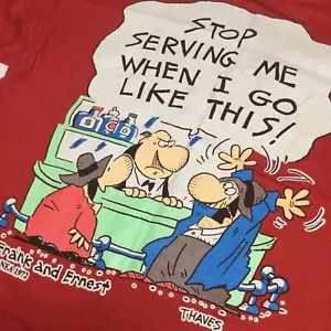 VTG Frank & Ernest at a Bar T-Shirt Red Sz L with tags! Never worn or washed! - Picture 1 of 7