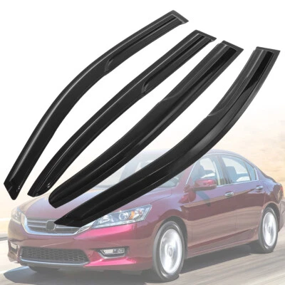 Para Honda Accord JDM 2013-2017 Viseras de ventana Ventilación Sol Lluvia Protectores Deflector de viento Foto 1 de 4