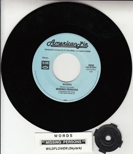 MISSING PERSONS Words & SKYLARK Wildflower 7" 45 rpm record NEW + juke box strip - Picture 1 of 1