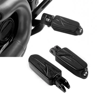 Reposapiés negro Driver Rider aptos para Harley Fat Bob Softail 2018-2025 2024 Foto 1 de 4