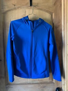 L248 Sport-Tek Ladies Tech Fleece Full-Zip Hooded Jacket sz M Blue - Picture 1 of 7