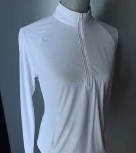 Tommy Bahama Textured White Long Sleeve 1/4 Zip Golf Tennis Shirt NWT Women's L - Bild 1 von 5