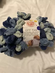 Lion Brand Off The Hook Blue Sapphire Yarn 100% Polyester - New - Picture 1 of 2
