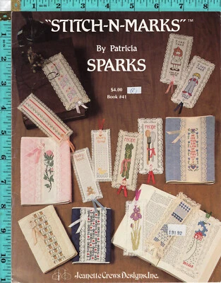"Stitch-N-Marks" ©1984 Jeanette Crews Designs Cross Stitch Chart Pattern Leaflet - Image 1 of 2