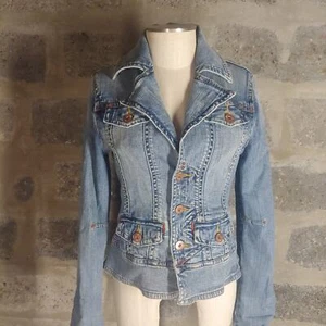 CHRISTOPHER BLUE sz S Jean Denim Jacket - Picture 1 of 8