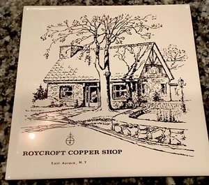 Plato/remache caliente vintage ~ Roycroft Copper Shop ~ East Aurora, Nueva York - Imagen 1 de 3