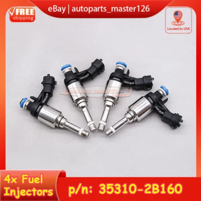 Inyectores de combustible 353102B130 para Hyundai Veloster 2012-2017 1,6 L Turbo juego de 4 nuevos Foto 1 de 4