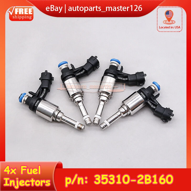 Inyectores de combustible 353102B130 para Hyundai Veloster 2012-2017 1,6 L Turbo juego de 4 nuevos Foto 1 de 4