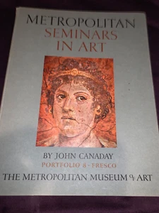 METROPOLITAN SEMINARS IN ART 1958 edition hardcover book, PORTFOLIO 8 W PRINTS - Picture 1 of 8