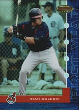 2005 Bowman's Best Blue Cleveland Indians Baseball Card #81 Ryan Goleski FY /499