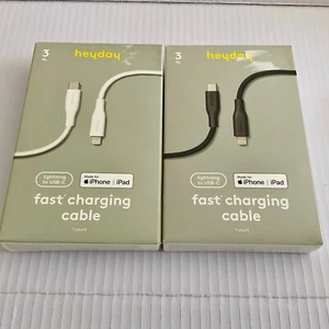 Heyday X2 - Lightn To USB-C iPhone Fast Charging Cable 3ft Apple iPhone iPad - Picture 1 of 2
