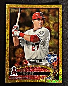 2012 MIKE TROUT TOPPS UPDATE GOLD SPARKLE  #US144 BATTING 2nd YEAR SP