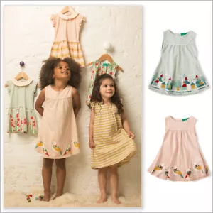 Little Girls' Sleeveless Summer Dress, 100% Organic Cotton, Sizes 6M-7Y - Picture 1 of 5