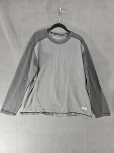 Eddie Bauer Para Hombres Manga Larga Algodón Capa Corta Gris Bloque de Color Cuello Redondo Grande - Imagen 1 de 9