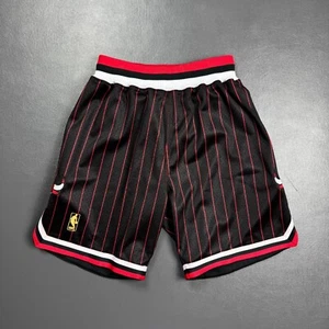 100% Authentic 96 97 Chicago Bulls Mitchell Ness Pinstripe Shorts S 36 - jordan - Picture 1 of 5