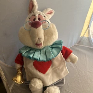 Disney Alice in Wonderland Stuffed Plush White Rabbit Disney Store Exclusive - Picture 1 of 16