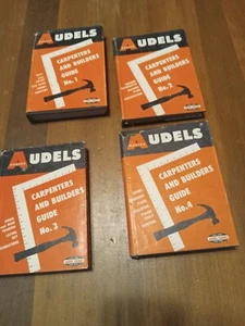 Audels Carpenters and Builders Guide BOOK 1-4 Full Set VTG 1964 with dust jacket - Imagen 1 de 3