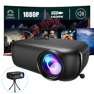 Portable Mini Projector 1080P FHD Home Cinema Movie Theater Multimedia Projector